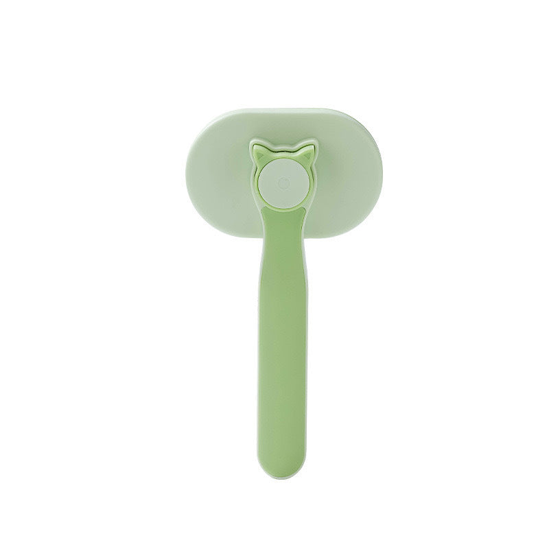 Pet cat self-cleaning hairbrush